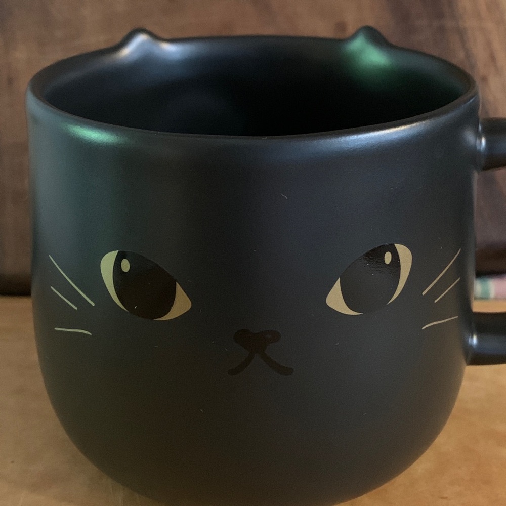 Starbucks black cat mug 12 fl oz